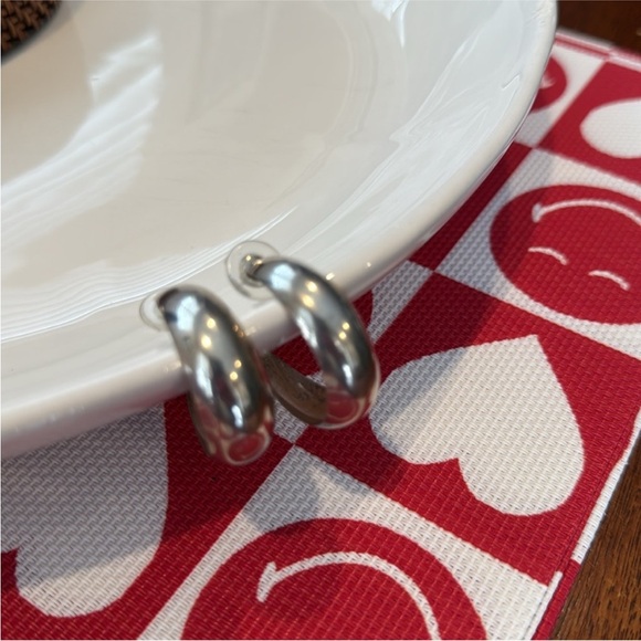 Silver Hoop Earrings - Picture 2 of 11